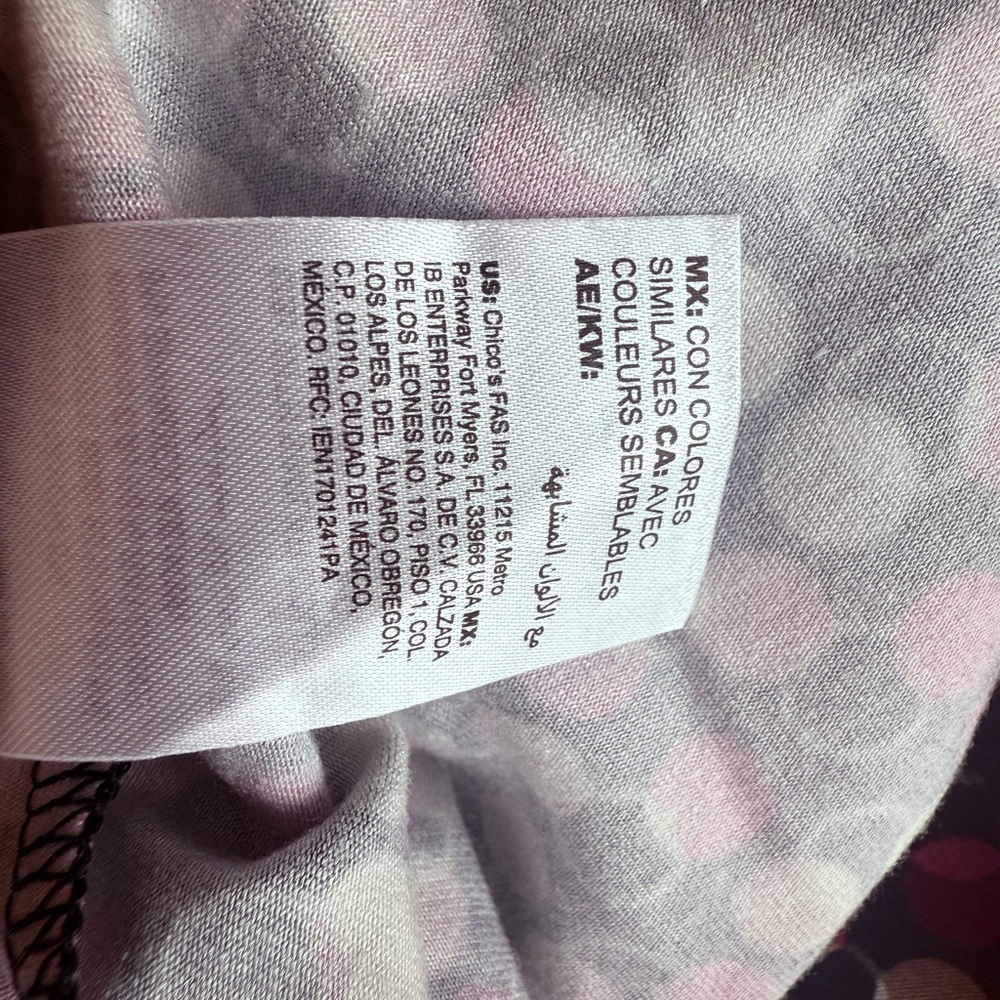 Chico's Multicolor Polka Dot Pattern Top - image 8